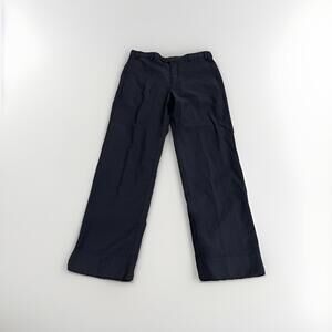 ZANELLA MENS TODD DRESS PANTS 33x29 NAVY BLUE HERRINGBONE RP $395 MADE ITALY VGC